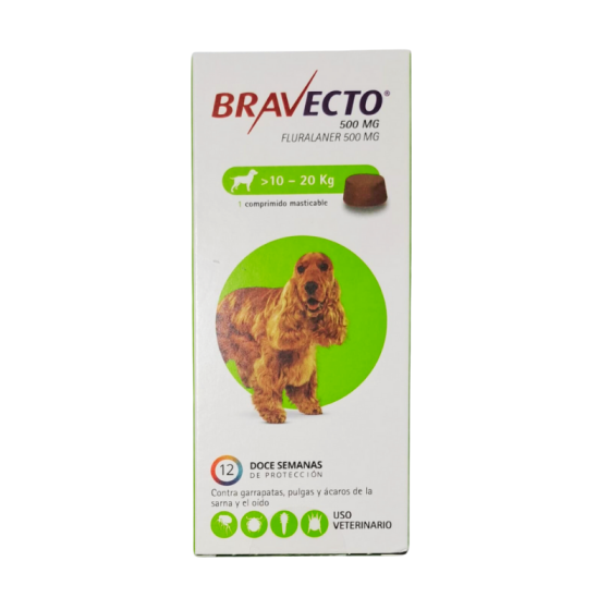 Bravecto 500 mg 10 a 20 kg