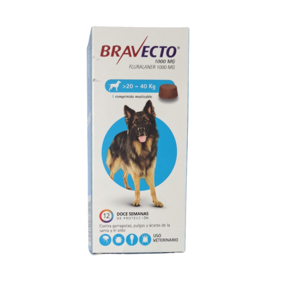 Bravecto Perro 1 Tab. Mast. de 20-40kg