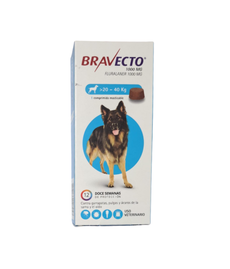 Bravecto Perro 1 Tab. Mast. de 20-40kg