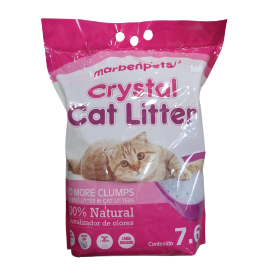 Arena Para Gatos Silica Crystal Cat 7.6 Lts