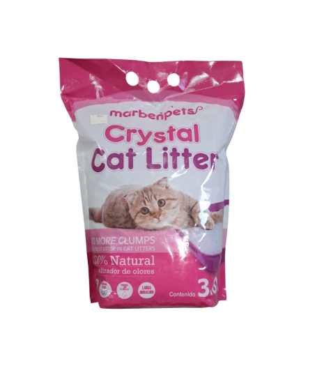 Arena Para Gato Crystal Cat Silica 3.8 Lts