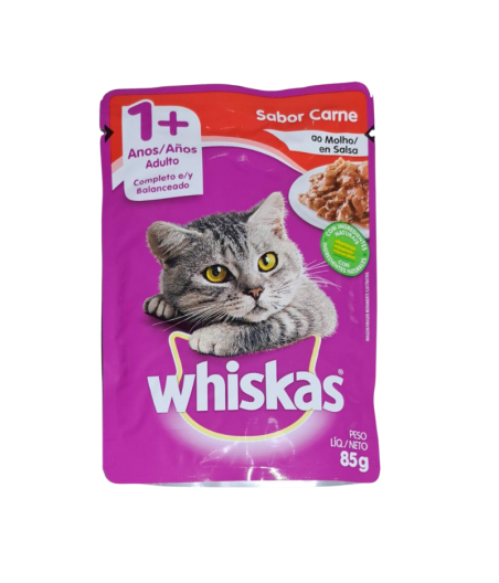 Alimento Húmedo Sachet Whiskas Carne 85gr