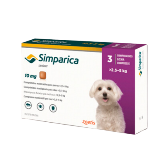 Simparica 2,5 a 5 kg 3 compr