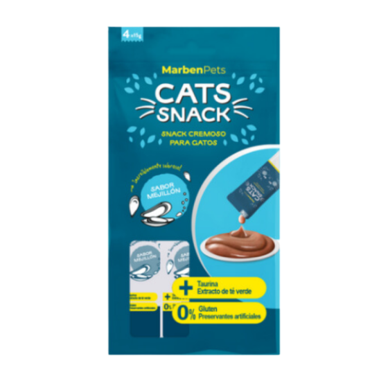 Alimento Cremoso Cats Snack Mejillon