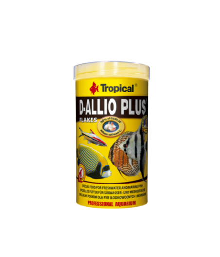 Alimento Para Peces Hojuelas Con Ajo D-allio Plus Tropical 100 Ml