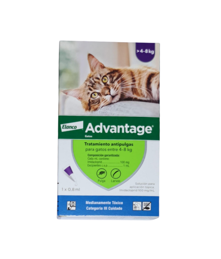 Antipulgas Gato Advantage de 4-8 kg 0.8 ml