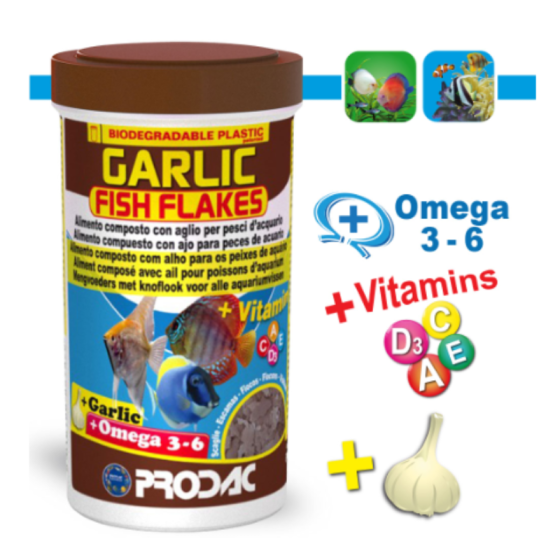 Alimento Para Peces Garlic Flakes Prodac 250ml