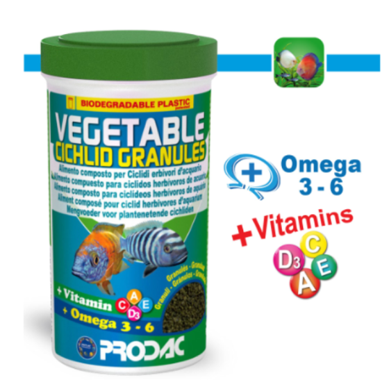 Alimento Para Peces Vegetable Cichlid Granules  Prodac 250ml