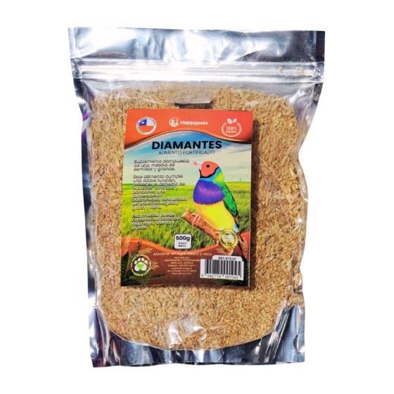 Alimento Fortificado Diamantes HappyPets 500g