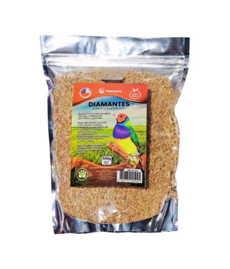 Alimento Fortificado Diamantes HappyPets 500g