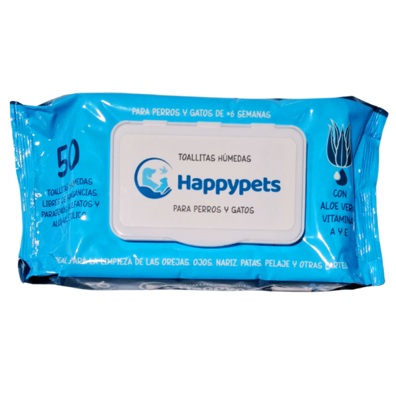 Toallitas Humedas Para Perros y Gatos Happypets