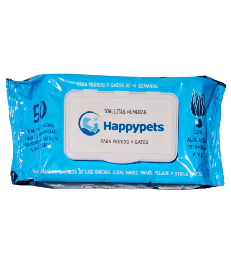 Toallitas Humedas Para Perros y Gatos Happypets