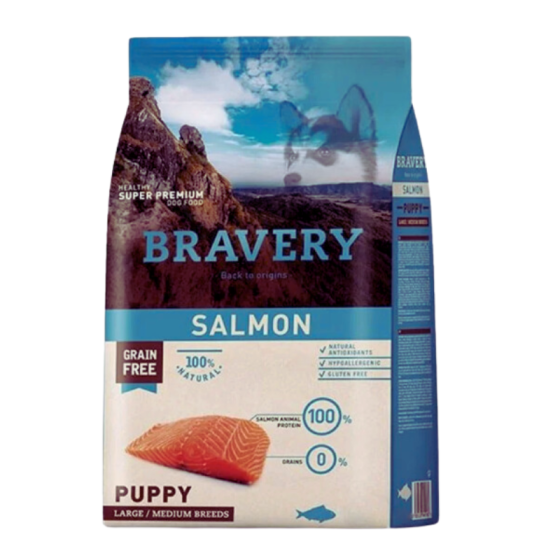 Alimento Para Perro Bravery Salmon Puppy Large/Medium 4kg