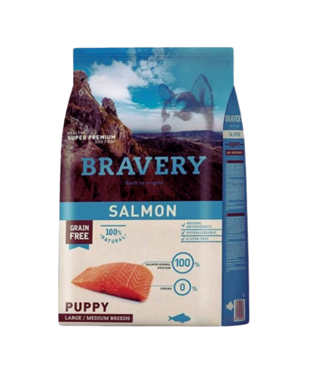 Alimento Para Perro Bravery Salmon Puppy Large/Medium 4kg