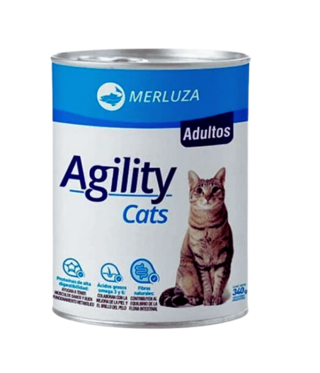 Alimento Humedo Lata Agility Gato Adulto Merluza 340gr