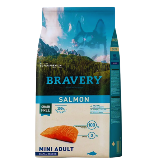 Alimento Para Perro Bravery Salmon Mini Adult Small Breeds 2kg