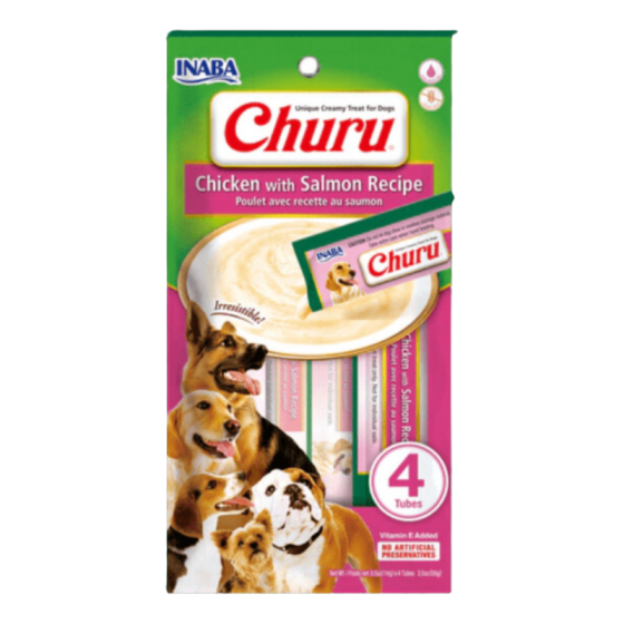 Alimento Húmedo Dog Churu Dog Chiken Salmon 160g