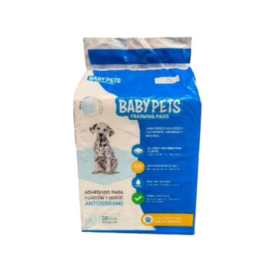 Sabanilla con Adhesivo BABY PETS 50 uni. 60*60cm