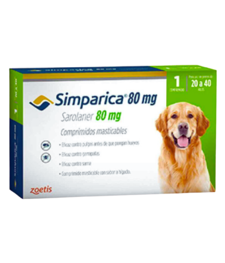 SIMPARICA 80MG X 1 COMP. (20KG A 40KG)