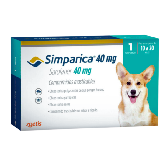 Simparica 10 a 20 kg 1 comp