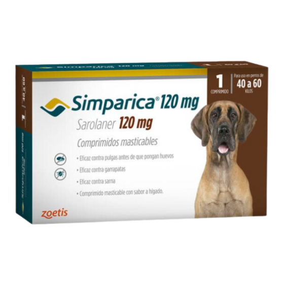 SIMPARICA 120MG X 1 COMP. (40KG A 60 KG)