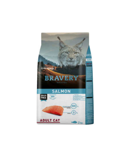 Alimento BRAVERY Salmon Adulto Gato 2kg