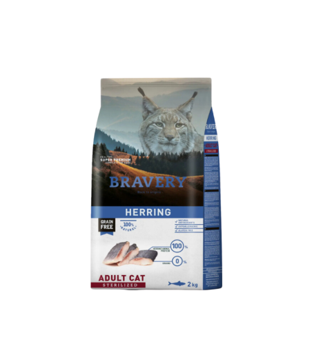 Alimento Para Gato Bravery Herring Esterilizado 2kg