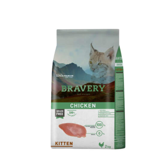 Alimento Para Gatitos Bravery  Chiken kitten 2kl